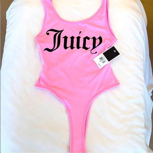 New Juicy Couture pink thong bodysuit small - Picture 2 of 5